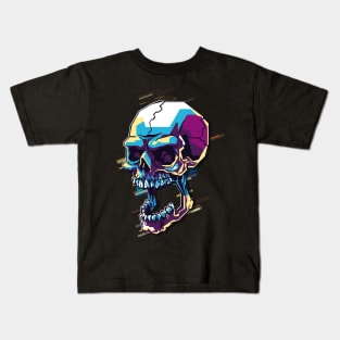 Skull retro80s Kids T-Shirt